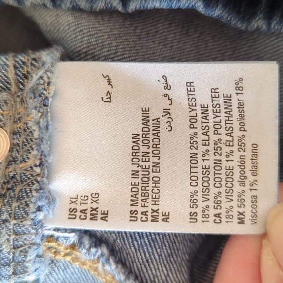 Style & Co. Straight Leg Distressed Whiskering Jeans XL Blue - Picture 5 of 16